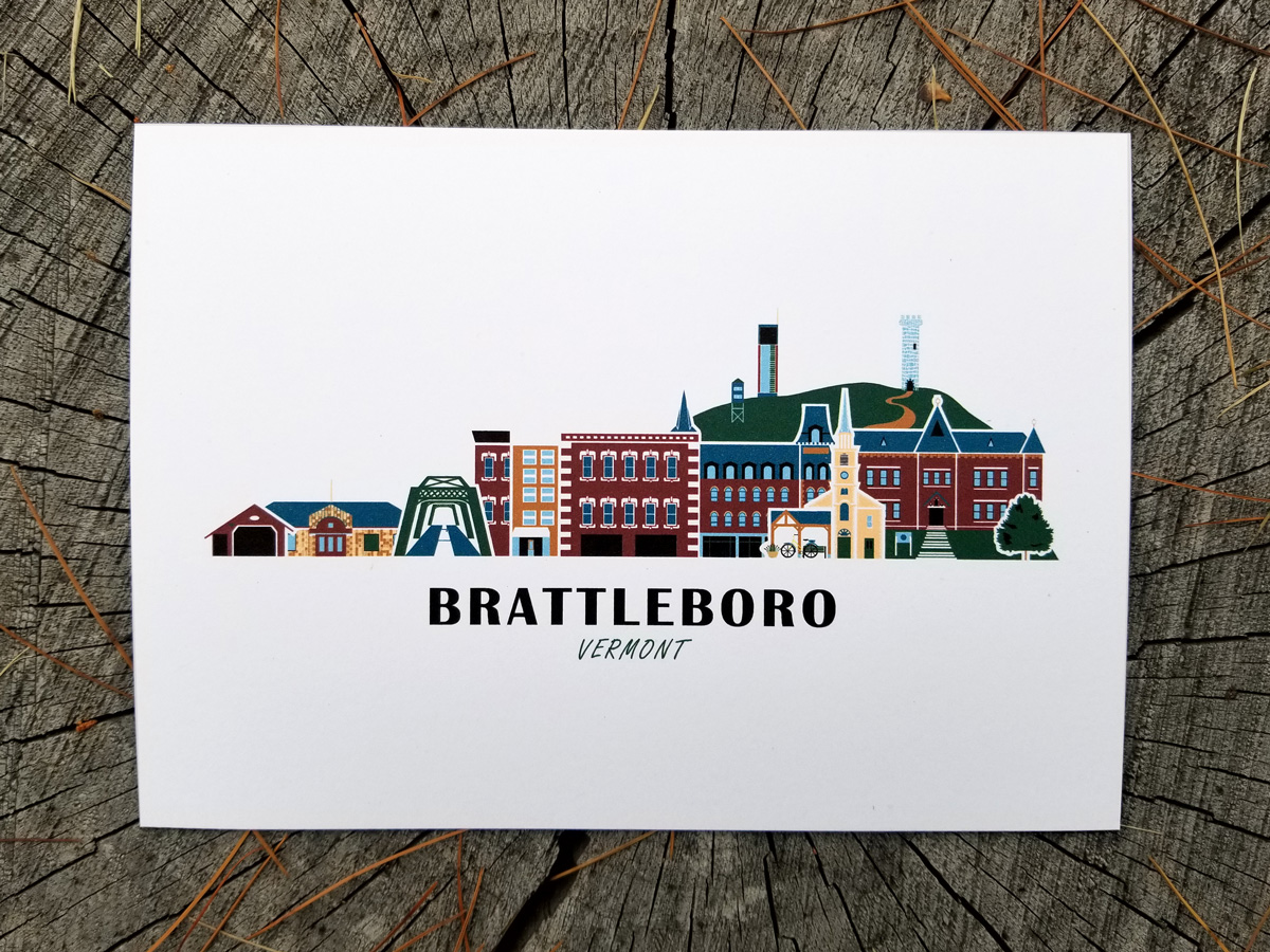 Brattleboro Vermont Cityscape | Art Print